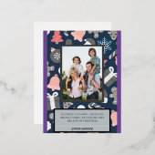 Wahre Bedeutung der Weihnachtskarte Folien Feiertagspostkarte (Vorderseite/Rückseite)