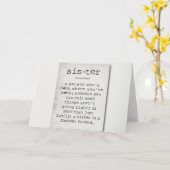 WAHRE BEDEUTUNG VON "SCHWESTER" FÜR UNS AM GEBURTS KARTE (Gelbe Blume)