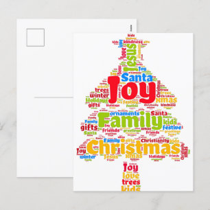 Wahre Bedeutung von Weihnachten, Weihnachten-Tree- Feiertagspostkarte