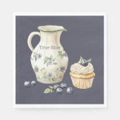 Wahre Blaue Blaubeeren Frucht Nourishment Serviette (Vorderseite)