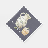 Wahre Blaue Blaubeeren Frucht Nourishment Serviette (Ecke)