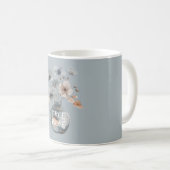 Wahre Blaue Creme Blumenvase Kaffeetasse (VorderseiteRechts)