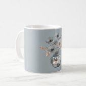 Wahre Blaue Creme Blumenvase Kaffeetasse (Vorderseite Links)