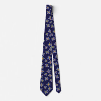 Wahre blaue Funky Blume Krawatte