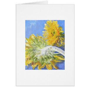 Wahre blaue Sonnenblume-Karte