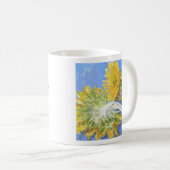 Wahre blaue Sonnenblume-Zitat-Tasse Kaffeetasse (VorderseiteRechts)