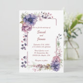 Wahre Blumenträume: Einladung zur Hochzeit (Stehend Vorderseite)