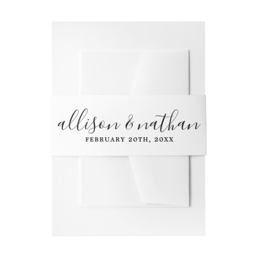 Wahre Einfachheit 1 Braut und Groom Wedding Einladungsbanderole (Vorderseite Beispiel)