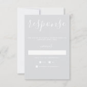 Wahre Einfachheit 1 Coole Nebelgraue Minimale Hoch RSVP Karte (Vorderseite)