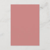 Wahre Einfachheit 1 Dusty Rose Minimalistische Hoc Begleitkarte (Rückseite)