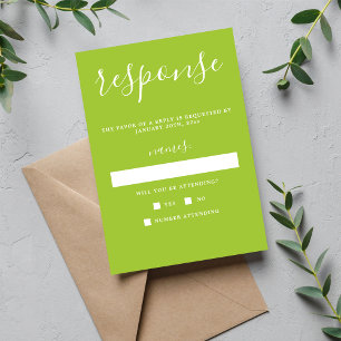 Wahre Einfachheit 1 Frühjahr Minimale Hochzeit RSV RSVP Karte