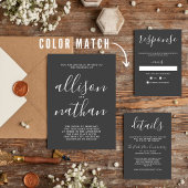 Wahre Einfachheit 1 Minimalistische Hochzeit Einladung