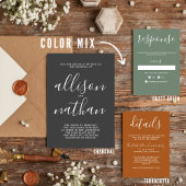 Wahre Einfachheit 1 Minimalistische Hochzeit Einladung