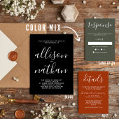 Wahre Einfachheit 1 Minimalistische Hochzeit Einladung