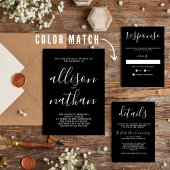 Wahre Einfachheit 1 Minimalistische Hochzeit Einladung