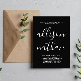 Wahre Einfachheit 1 Minimalistische Hochzeit Einladung