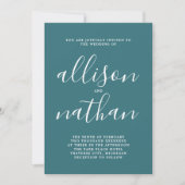 Wahre Einfachheit 1 Minimalistische Hochzeit im Go Einladung (Vorderseite)