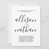 Wahre Einfachheit 1 Script Einfache Minimalistisch Einladung (Vorderseite)