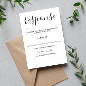 Wahre Einfachheit 1 Script Einfache Minimalistisch RSVP Karte