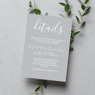 Wahre Einfachheit 1 Sterling Grau Minimalistische Begleitkarte