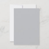 Wahre Einfachheit 1 Sterling Grau Minimalistische RSVP Karte (Rückseite)