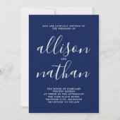 Wahre Einfachheit 1 Tinte Minimalistische Hochzeit Einladung (Vorderseite)