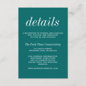 Wahre Einfachheit 2 Aquamarine Minimalistische Hoc Begleitkarte (Vorderseite)