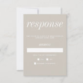 Wahre Einfachheit 2 Austern Minimalistische Hochze RSVP Karte (Vorderseite)