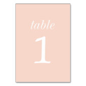 Wahre Einfachheit 2 Blush Wedding Tischnummer (Vorderseite)