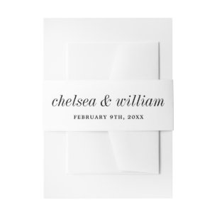 Wahre Einfachheit 2 Braut und Groom Wedding Einladungsbanderole
