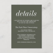 Wahre Einfachheit 2 Camouflagen Grüne Minimalistis Begleitkarte (Vorderseite)