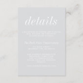 Wahre Einfachheit 2 Coole Minimalistische Hochzeit Begleitkarte (Vorderseite)