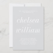 Wahre Einfachheit 2 Coole Minimalistische Hochzeit Einladung (Vorderseite)