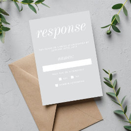 Wahre Einfachheit 2 Coole Minimalistische Hochzeit RSVP Karte