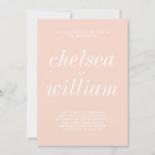 Wahre Einfachheit 2 Minimalistische Hochzeit Einladung (Vorderseite)