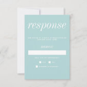 Wahre Einfachheit 2 Minimalistische Hochzeit im Oz RSVP Karte (Vorderseite)