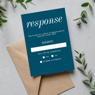 Wahre Einfachheit 2 Neptun Minimalistische Hochzei RSVP Karte