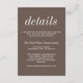 Wahre Einfachheit 2 Pilze Minimalistische Hochzeit Begleitkarte (Vorderseite)