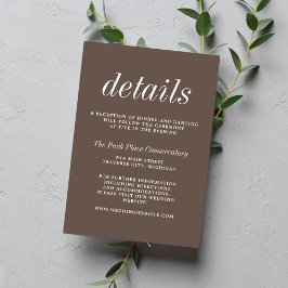 Wahre Einfachheit 2 Pilze Minimalistische Hochzeit Begleitkarte