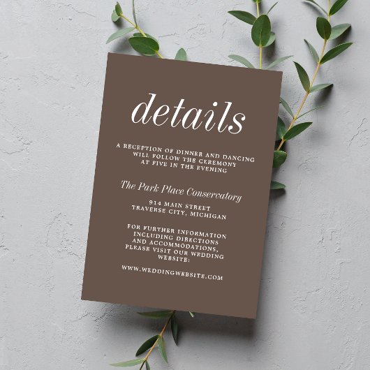 Wahre Einfachheit 2 Pilze Minimalistische Hochzeit Begleitkarte