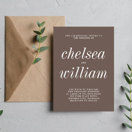 Wahre Einfachheit 2 Pilze Minimalistische Hochzeit Einladung