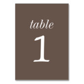 Wahre Einfachheit 2 Pilzzeremonie Hochzeit Tischnu Tischnummer (Vorderseite)