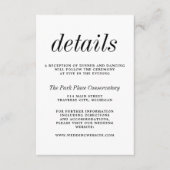 Wahre Einfachheit 2 Script Einfache Minimalistisch Begleitkarte (Vorderseite)