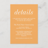 Wahre Einfachheit 2 Sorbet Minimalistische Hochzei Begleitkarte (Vorderseite)