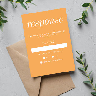 Wahre Einfachheit 2 Sorbet Minimalistische Hochzei RSVP Karte