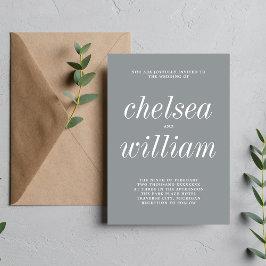 Wahre Einfachheit 2 Steingraue Minimalistische Hoc Einladung