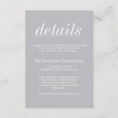 Wahre Einfachheit 2 Sterling Gray Minimalistische Begleitkarte (Vorderseite)