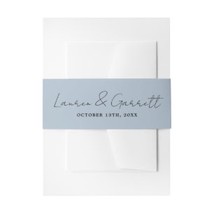 Wahre Einfachheit 3 Braut Groom Ice Blue Wedding Einladungsbanderole