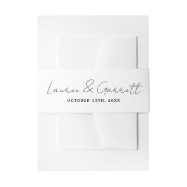 Wahre Einfachheit 3 Braut und Groom Wedding Einladungsbanderole