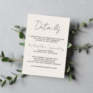 Wahre Einfachheit 3 Minimalistische Hochzeiten auf Begleitkarte